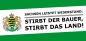 Preview: Autoaufkleber "Stirbt der Bauer, stirbt das Land!" - PVC (2 Stück) 21 x 9,9 cm