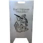 Preview: Feuertonne aus 3mm Stahlblech, Motiv "Wildschütz Karl Stülpner"/Freie Sachsen