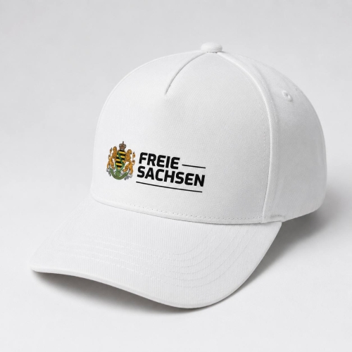 Weiße Cap „Freie Sachsen“