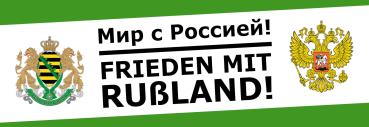 2 Stück Autoaufkleber  "Frieden mit Rußland" 7,2x21cm PVC