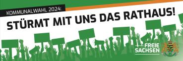 Banner PVC "Stürmt mit uns das Rathaus!"