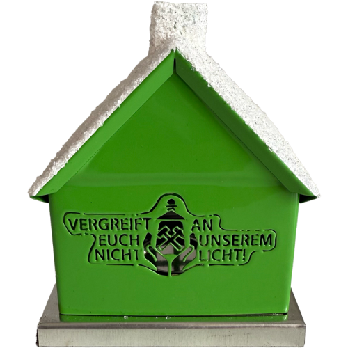 Räucherhaus "Vergreift euch nicht an unserem Licht" + 1 Päckchen Räucherkerzel