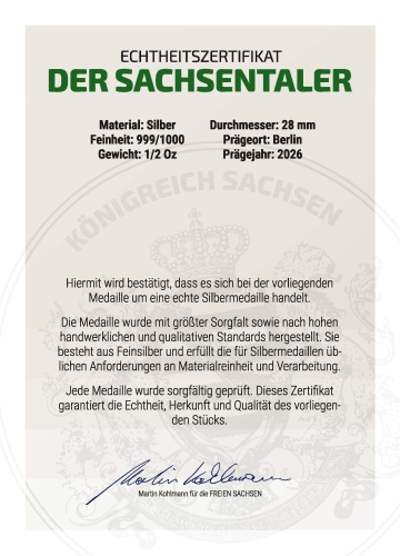 Preview: Silber-Sachsentaler Druschba