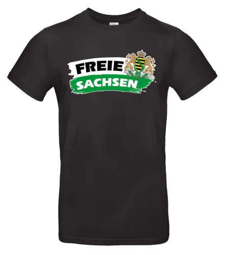 Freie Sachsen mit Wappen (schwarz)