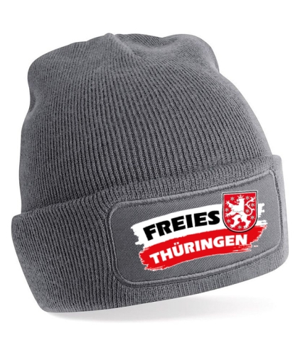 Mütze Freies Thüringen mit Wappen Schwarz oder Grau