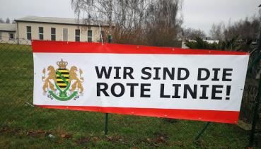 Banner PVC "Rote Linie" 2 Banner zur Auswahl