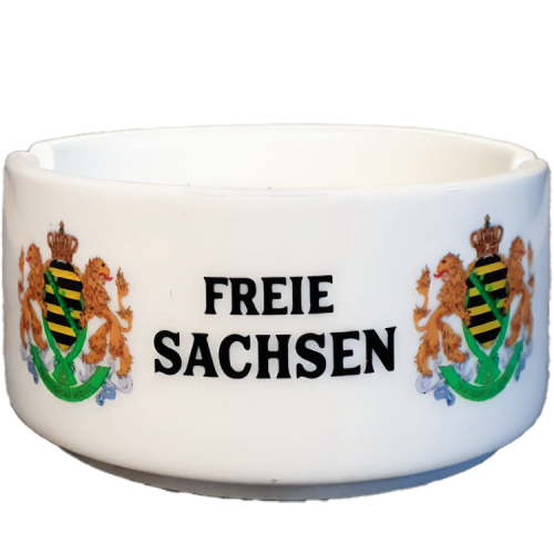 Premium Porzellan-Aschenbecher 8cm Freie Sachsen