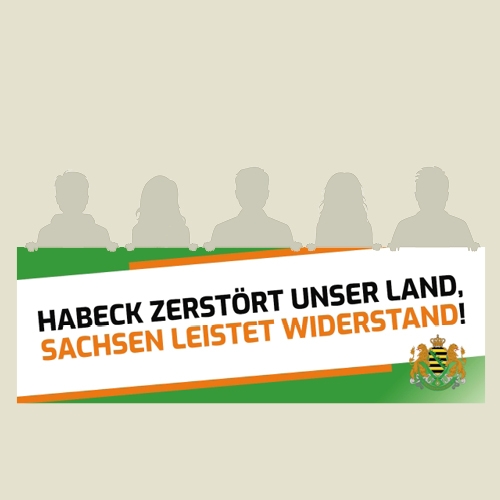 Banner PVC "Sachsen leistet Widerstand"