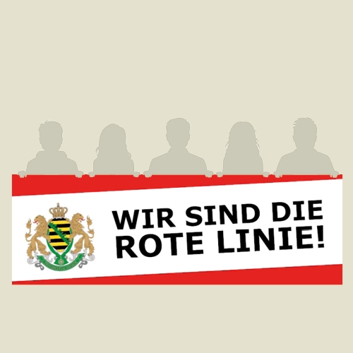 Banner PVC "Rote Linie" 2 Banner zur Auswahl