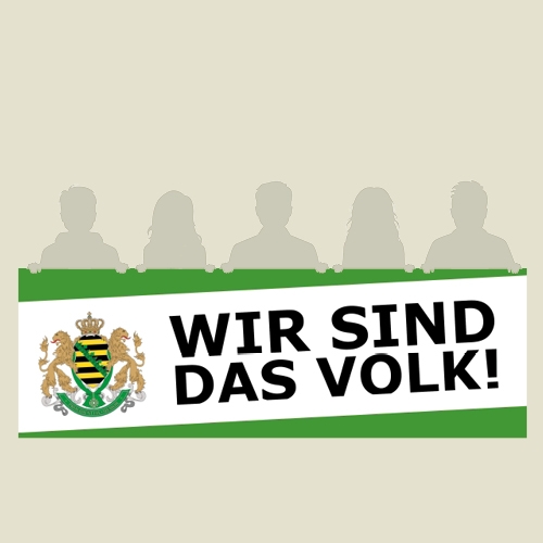 Banner PVC "Wir sind das Volk"