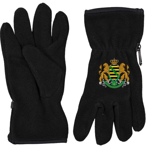 Fleece Handschuh mit königlich sächsischen Wappen