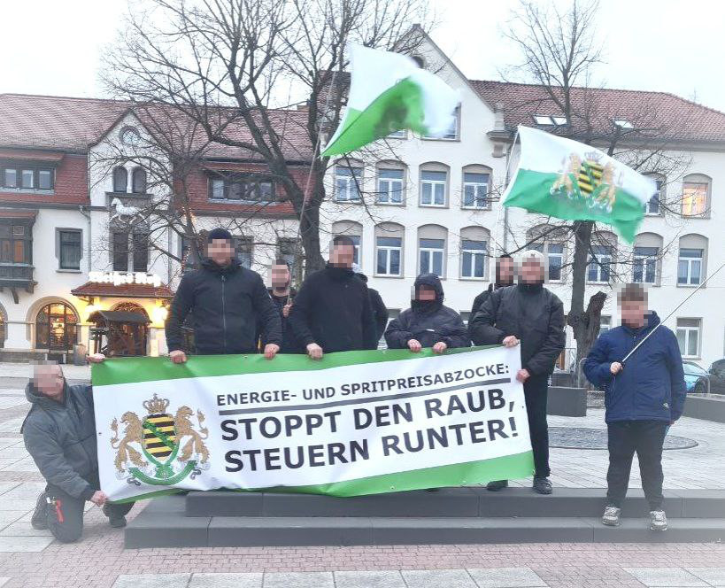 Der Sachsenversand für Freie Sachsen - Banner PVC Steuern runter