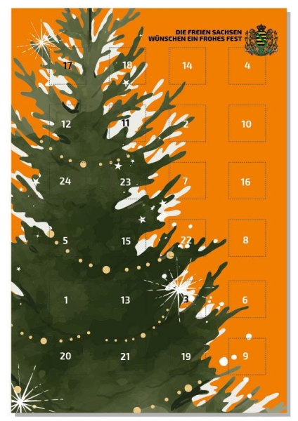 Adventskalender mit feinster Schokolade