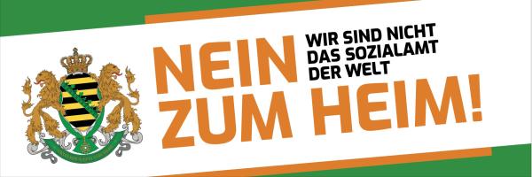 Banner PVC "Nein zum Heim!"