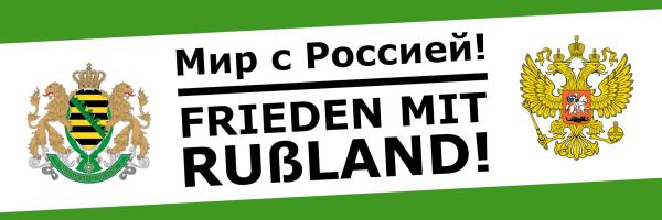 Banner PVC "Frieden mit Russland"