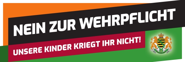 Banner PVC "Nein zur Wehrpflicht!"