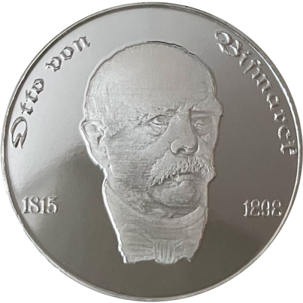 Sachsen Taler "Otto von Bismarck", 28mm Feinsilber, handgeprägt