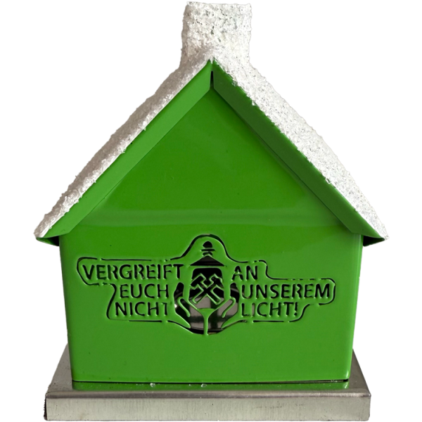 Räucherhaus "Vergreift euch nicht an unserem Licht" + 1 Päckchen Räucherkerzel