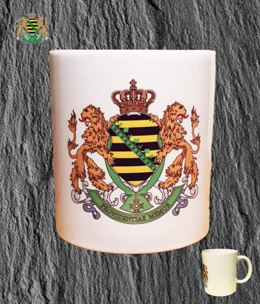 Tasse mit königlich-sächsischem Wappen