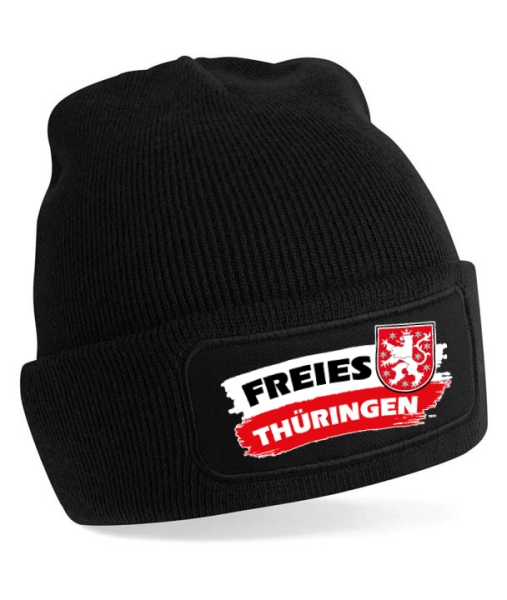 Mütze Freies Thüringen mit Wappen Schwarz oder Grau