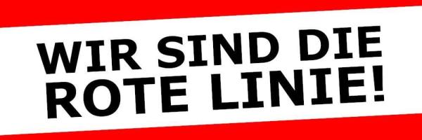 Banner PVC "Rote Linie" 2 Banner zur Auswahl