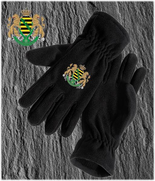 Fleece Handschuh mit königlich sächsischen Wappen